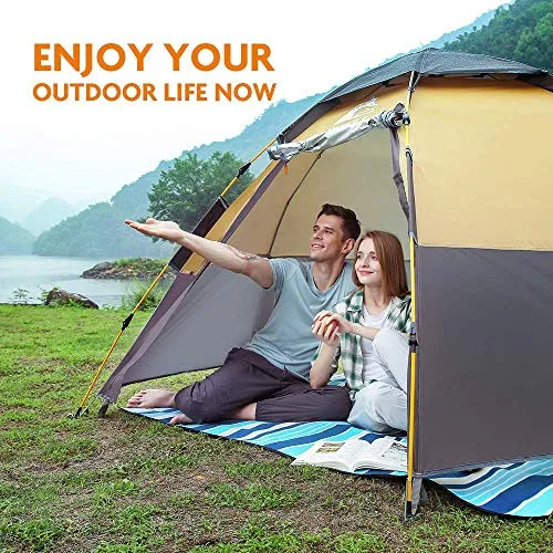 Hewolf Waterproof Instant Camping Tent - 2/4 Person Easy Quick Setup
