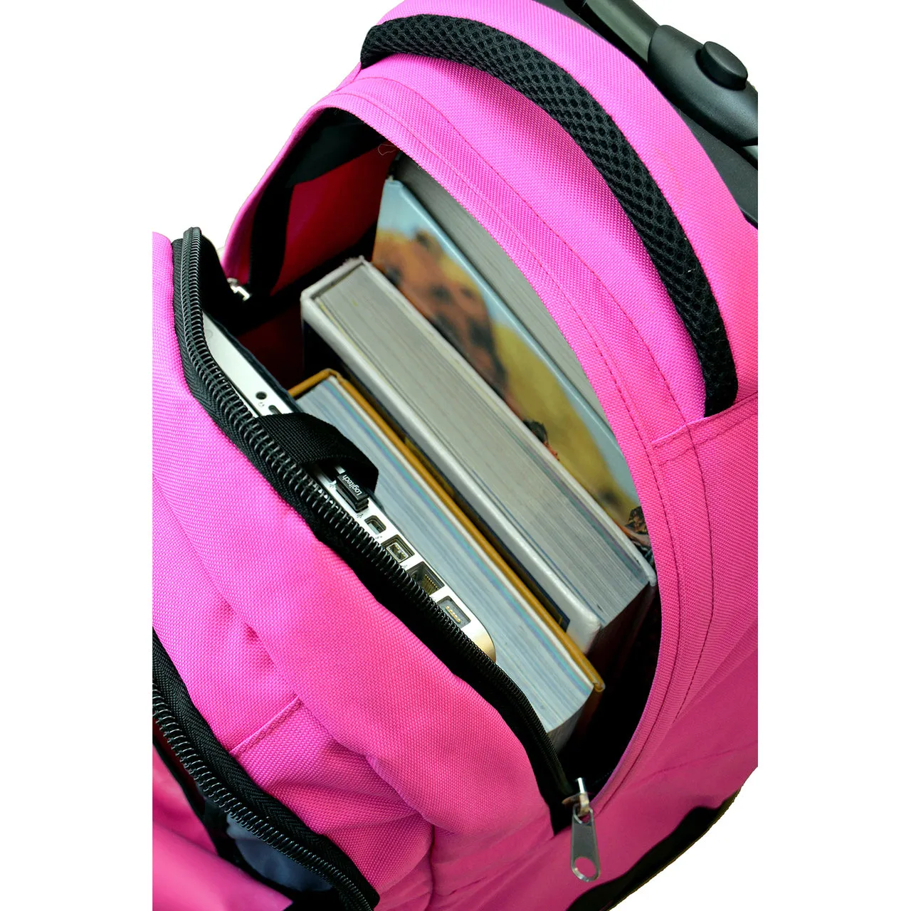 Iowa Premium Wheeled Backpack in Pink