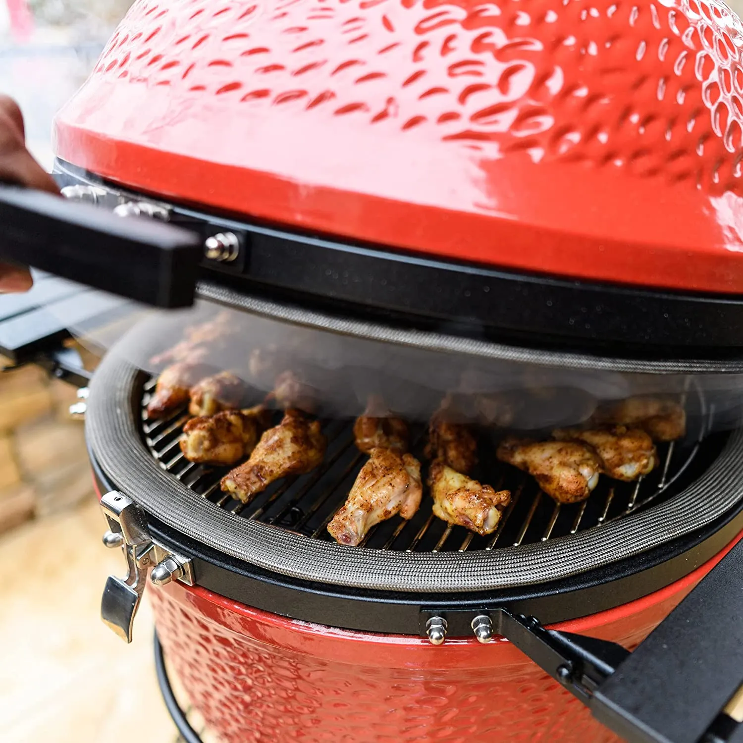 Kamado Joe:  Classic II w/ Cart, Side Shelves, Heat Deflector & Tools w/ KJ-CBH