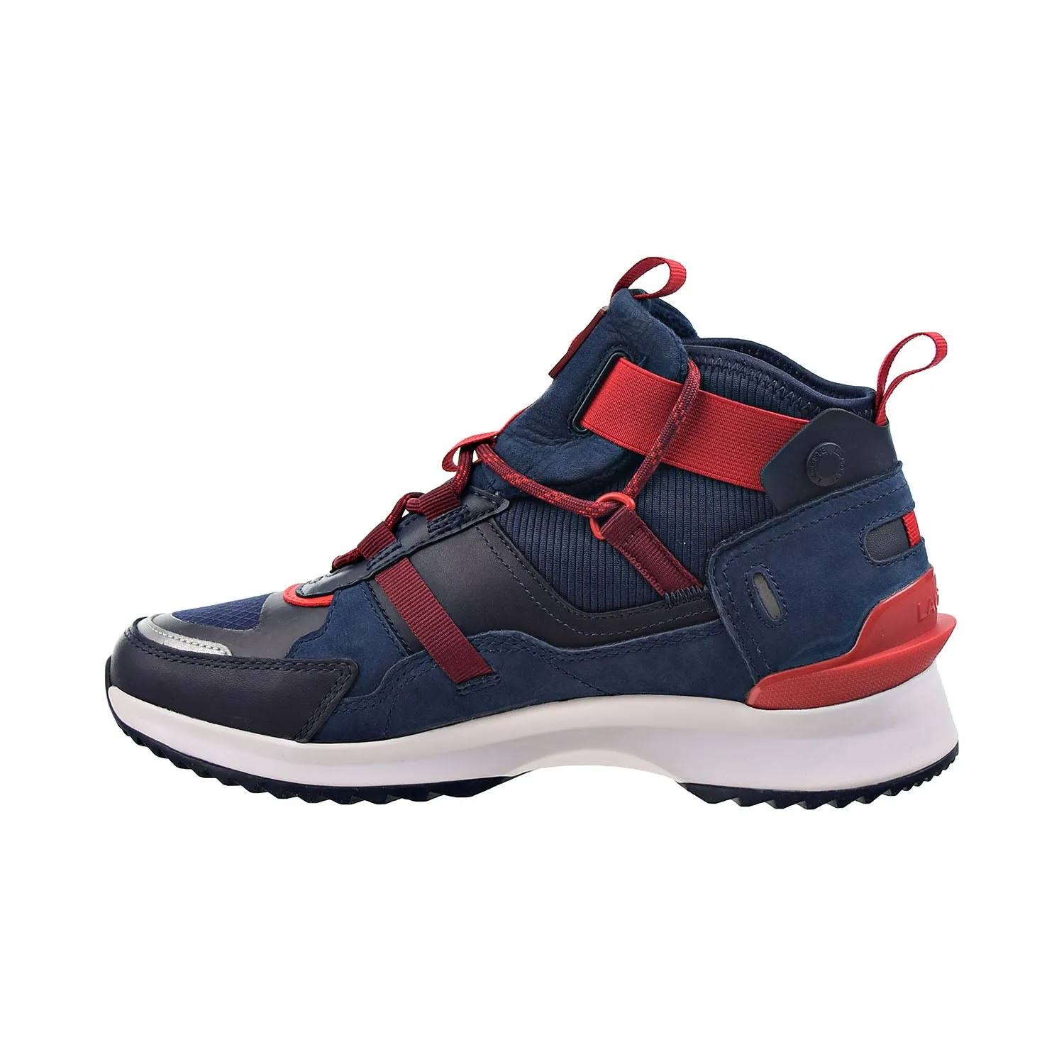 Lacoste Run Breaker 0521 1 SMA Men's Shoes Navy Blue-Rouge