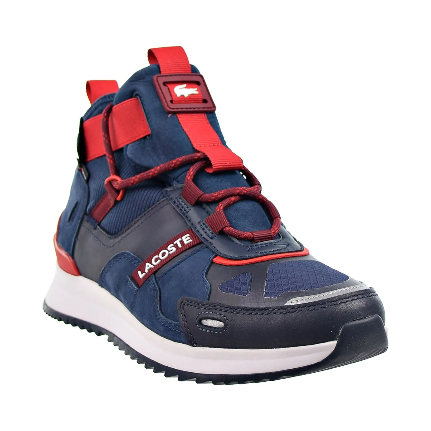 Lacoste Run Breaker 0521 1 SMA Men's Shoes Navy Blue-Rouge