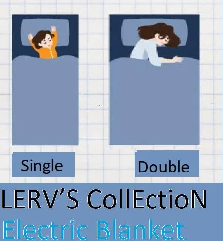 LERV’S CollEctioN Premium Polar Electric Bed Warmer - Electric Under Blanket - Single Bed Size (30x60) inch with 3 Heat Settings & Dual Safety Feature with Over Heat Protection-Color Beige