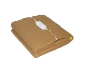 LERV’S CollEctioN Premium Polar Electric Bed Warmer - Electric Under Blanket - Single Bed Size (30x60) inch with 3 Heat Settings & Dual Safety Feature with Over Heat Protection-Color Beige