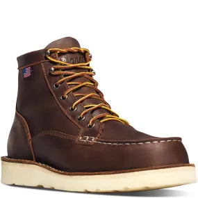 Men's Bull Run Moc Toe 6" Steel Toe Boot - Brown