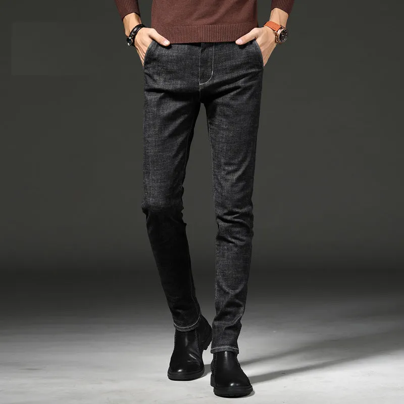 Men's Jeans Mid Waisted Jeans Casual Skinny Pencil Pants