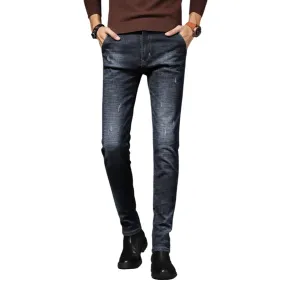 Men's Jeans Mid Waisted Jeans Casual Skinny Pencil Pants