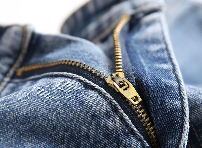 Men's Jeans Straight Pants Casual Skinny Long Mid Waisted Jeans