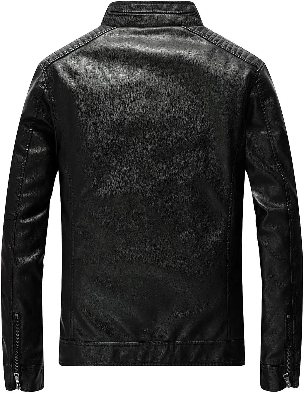 Men's Slim Fit Leather Lightweight Motorcycle Jacket