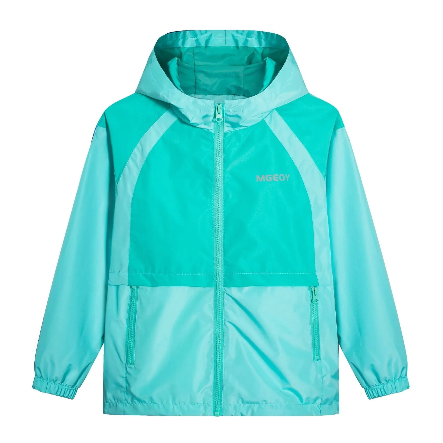 MGEOY Boys Girls Hooded Rain Jackets Waterproof Rain coats Windbreaker for Kids Lightweight Jackets