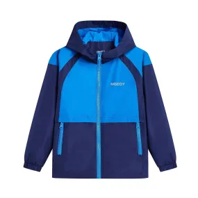 MGEOY Boys Girls Hooded Rain Jackets Waterproof Rain coats Windbreaker for Kids Lightweight Jackets
