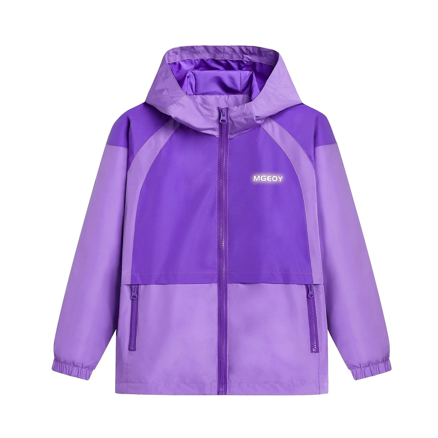 MGEOY Boys Girls Hooded Rain Jackets Waterproof Rain coats Windbreaker for Kids Lightweight Jackets