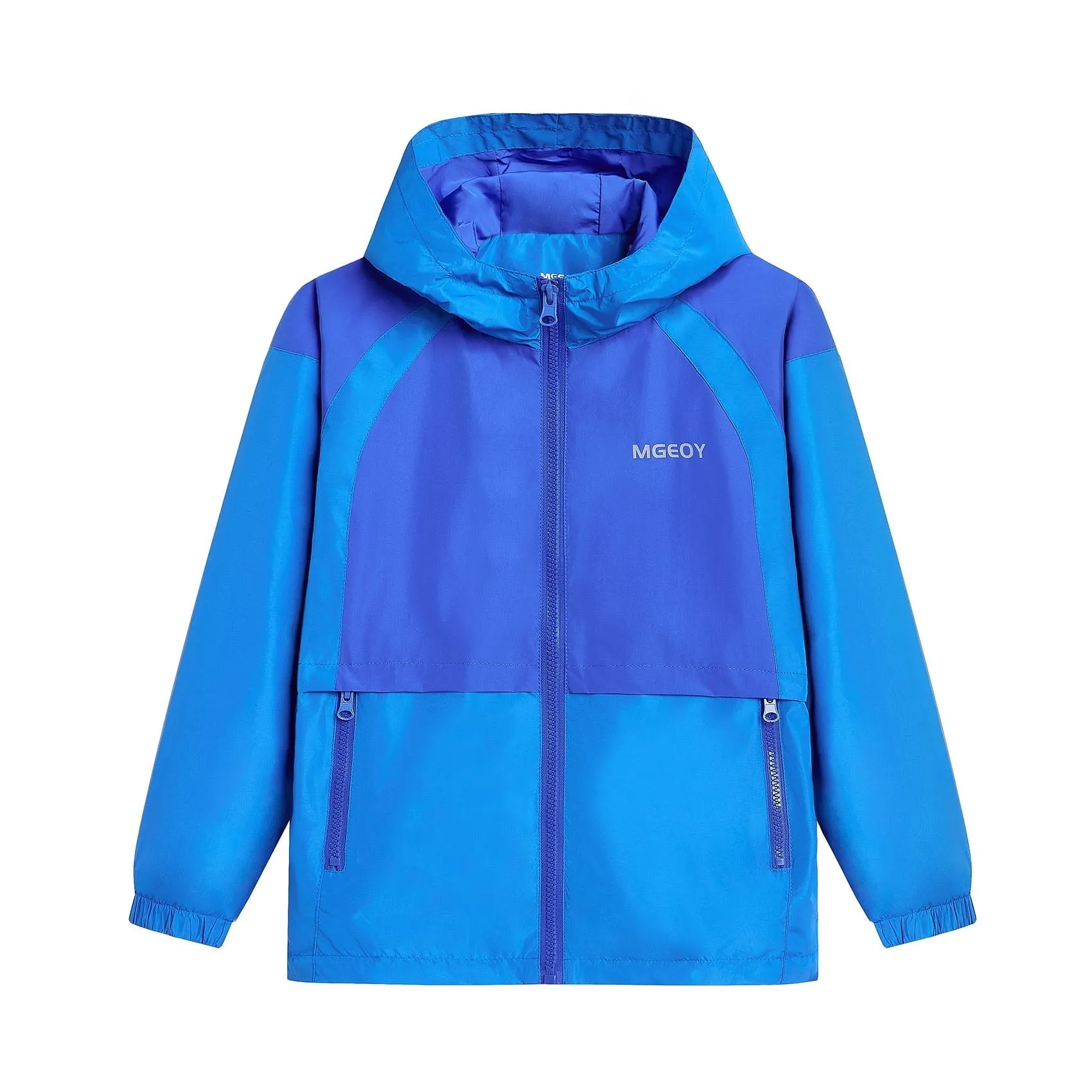 MGEOY Boys Girls Hooded Rain Jackets Waterproof Rain coats Windbreaker for Kids Lightweight Jackets