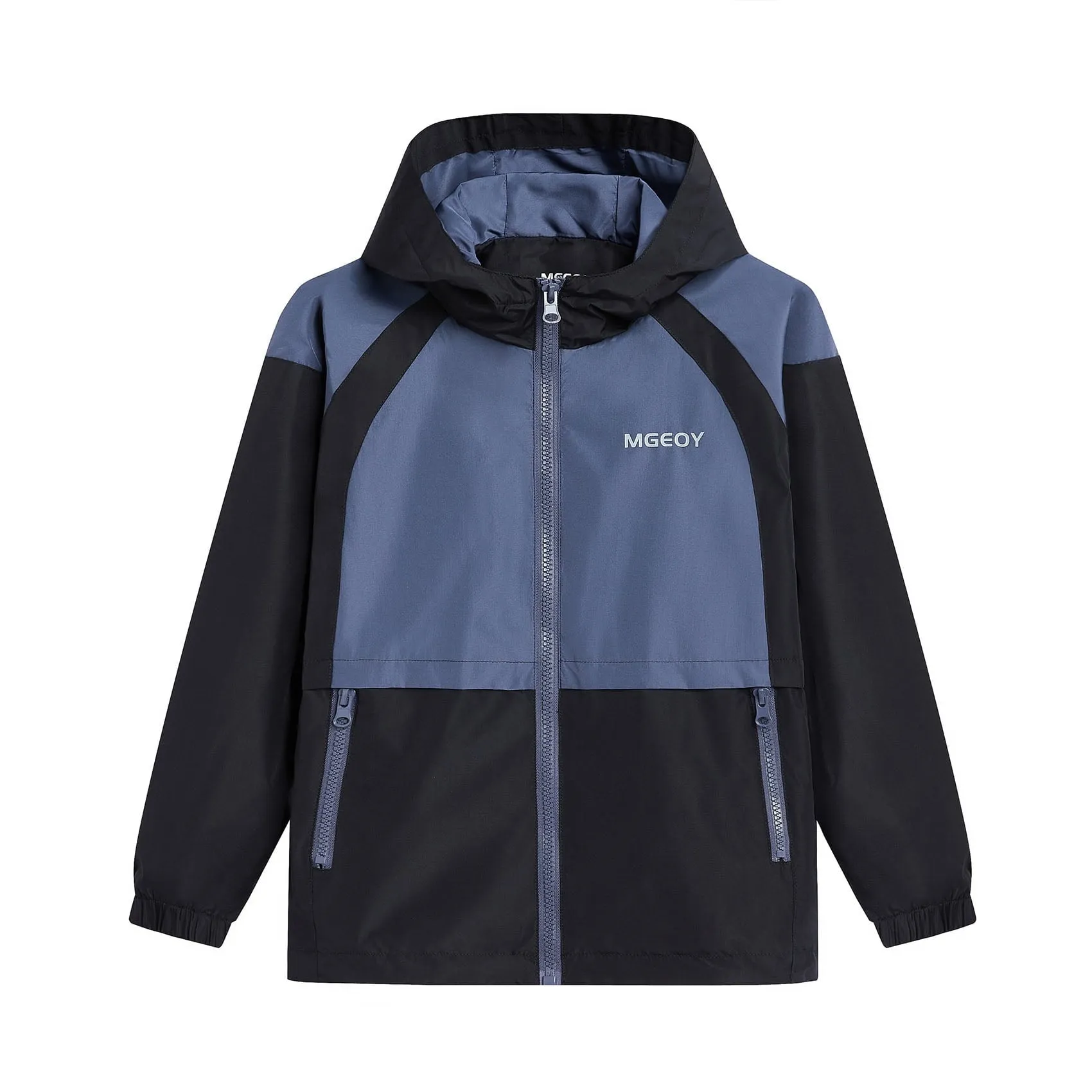 MGEOY Boys Girls Hooded Rain Jackets Waterproof Rain coats Windbreaker for Kids Lightweight Jackets