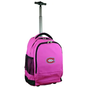Montreal Canadiens Premium Wheeled Backpack in Pink