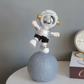 Moon Land Astro Kid Showpiece - Silver