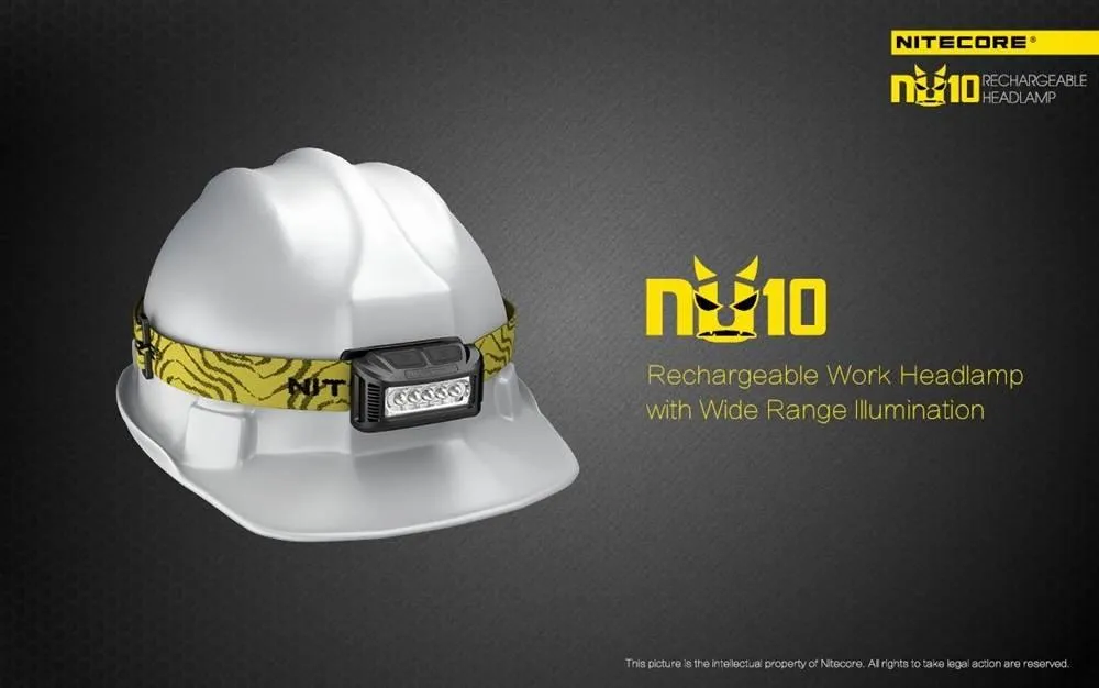 NU10 Wide Angle USB LED Headlamp