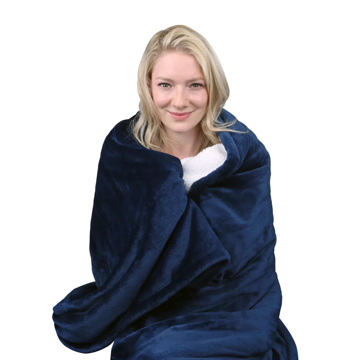 Relaxus: Heated Sherpa Throw Blanket