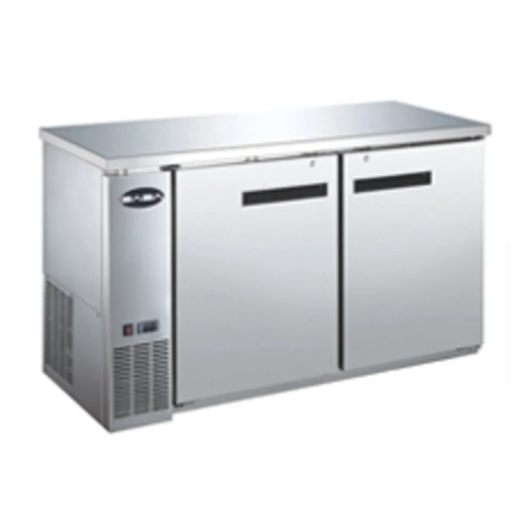 SABA SBB-24-60SS, Two Door 60" Refrigerated Back Bar Cooler, Stainless Swing Door