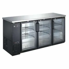 Saba - SBB-24-72G Commercial 72" Back Bar Refrigerator Cooler