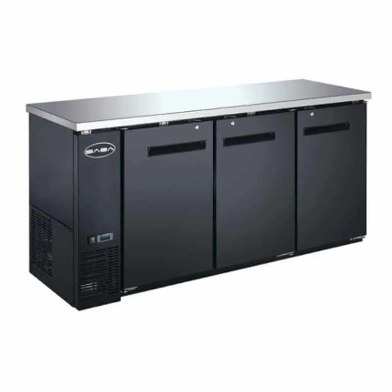 Saba - SBB-27-90B Commercial 90" Back Bar Refrigerator Cooler
