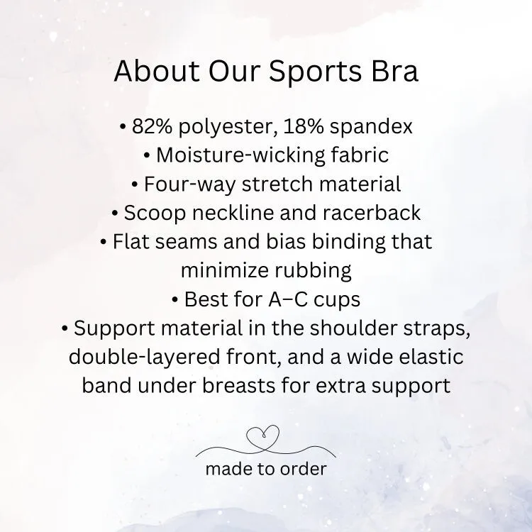 Scandinavian Forest Yellow Sports Bra
