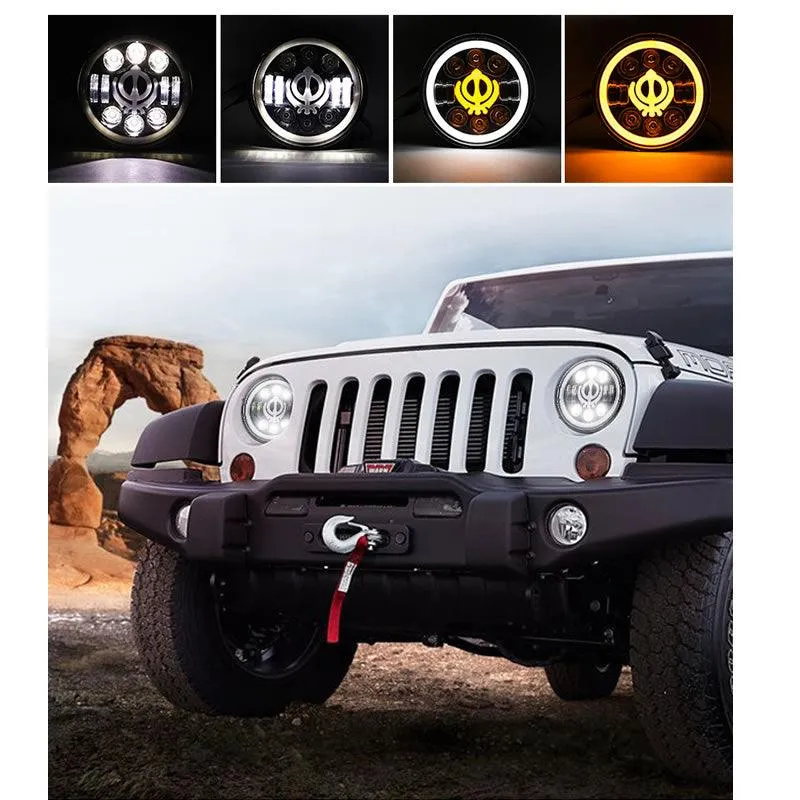 Skeleton Head LED Round Headlight With A Beam C149-2Z1