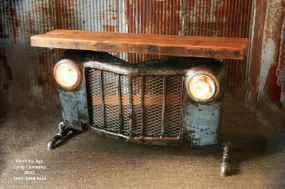 Steampunk Industrial, Antique 1940's Ford Grille Console Table Stand, #851 - SOLD