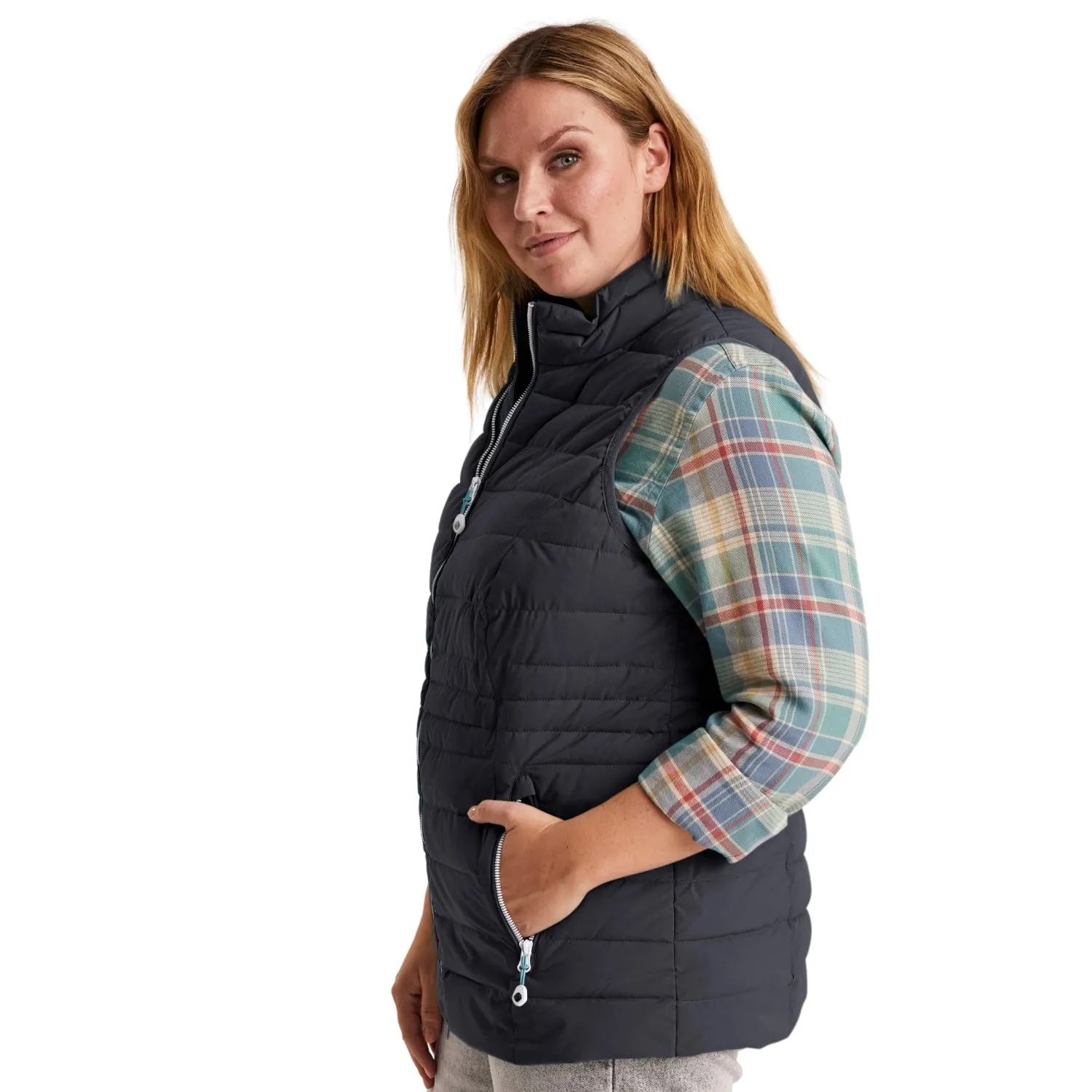 STOY Women’s Plus Size Puffer Vest Navy Sizes 20-28