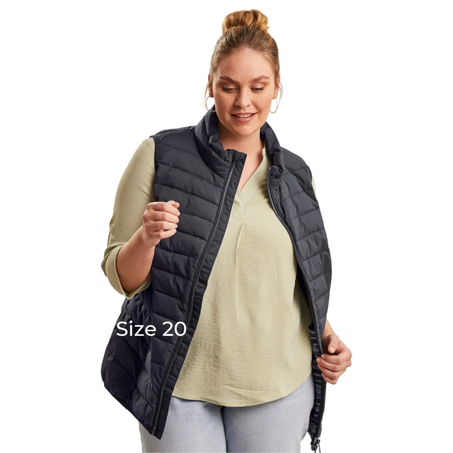 STOY Women’s Plus Size Puffer Vest Navy Sizes 20-28