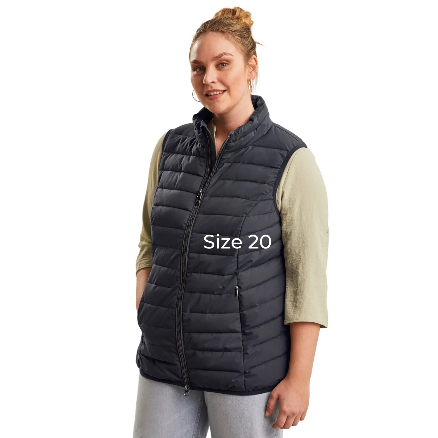 STOY Women’s Plus Size Puffer Vest Navy Sizes 20-28