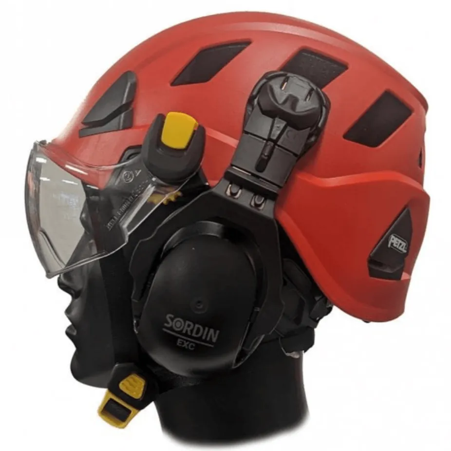 Strato Vent Chainsaw Helmet Vizir & Ear Defenders Red