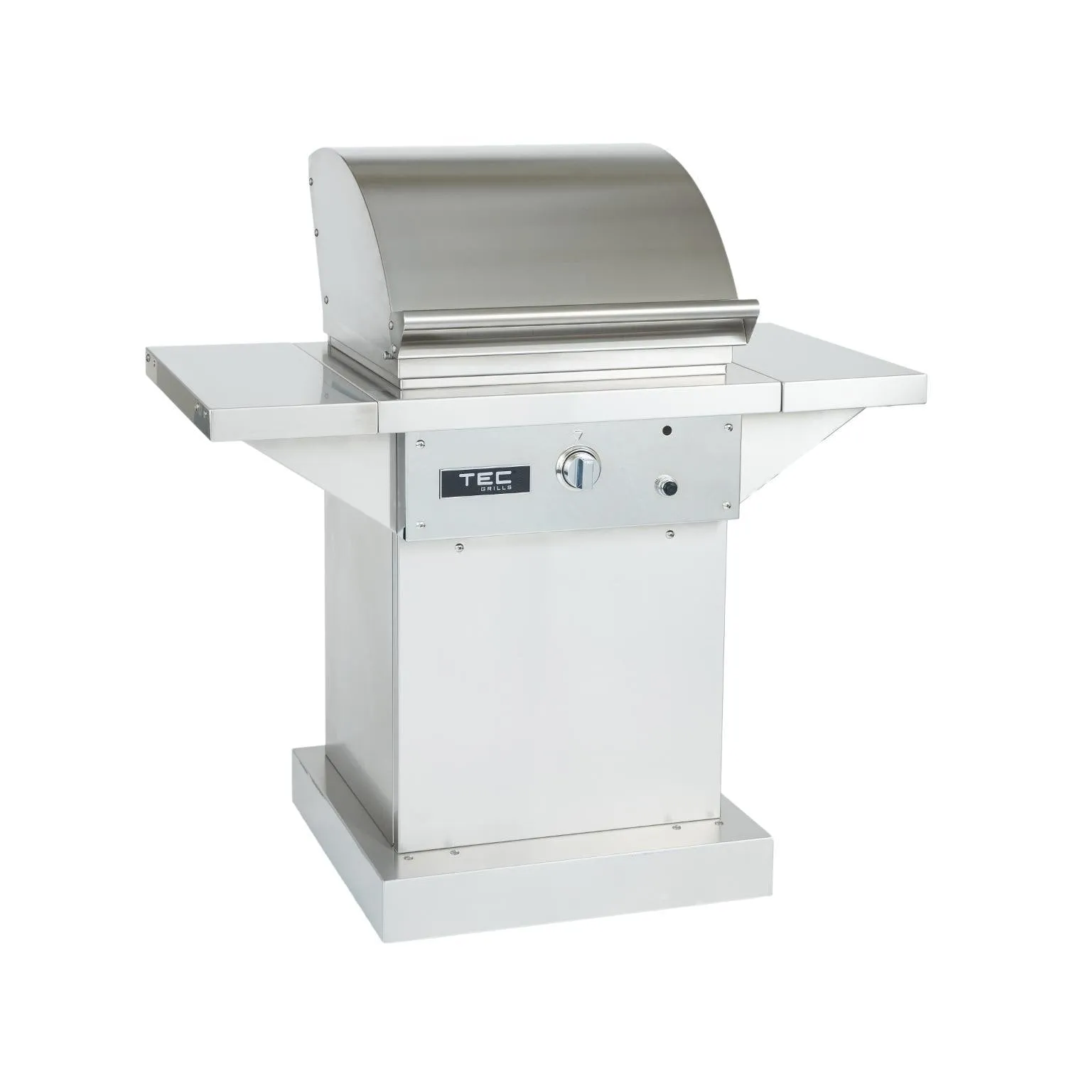 TEC Grills:  26" Sterling Patio On Stainless Pedestal With Side Shelves (46")