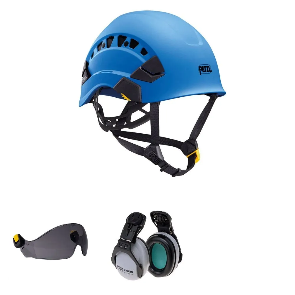 Vertex Vent Chainsaw Helmet Vizir and Ear Defenders Blue