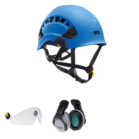 Vertex Vent Chainsaw Helmet Vizir and Ear Defenders Blue